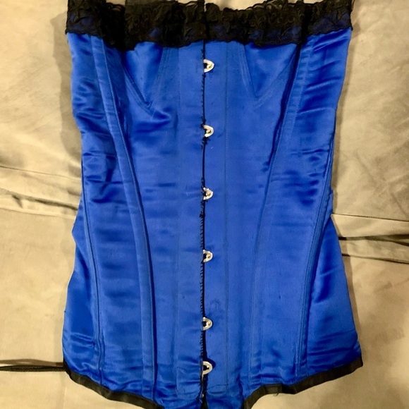 Blue Lace-Up Corset - Picture 2 of 3